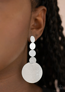 Paparazzi Earring -Idolized Illumination - Silver