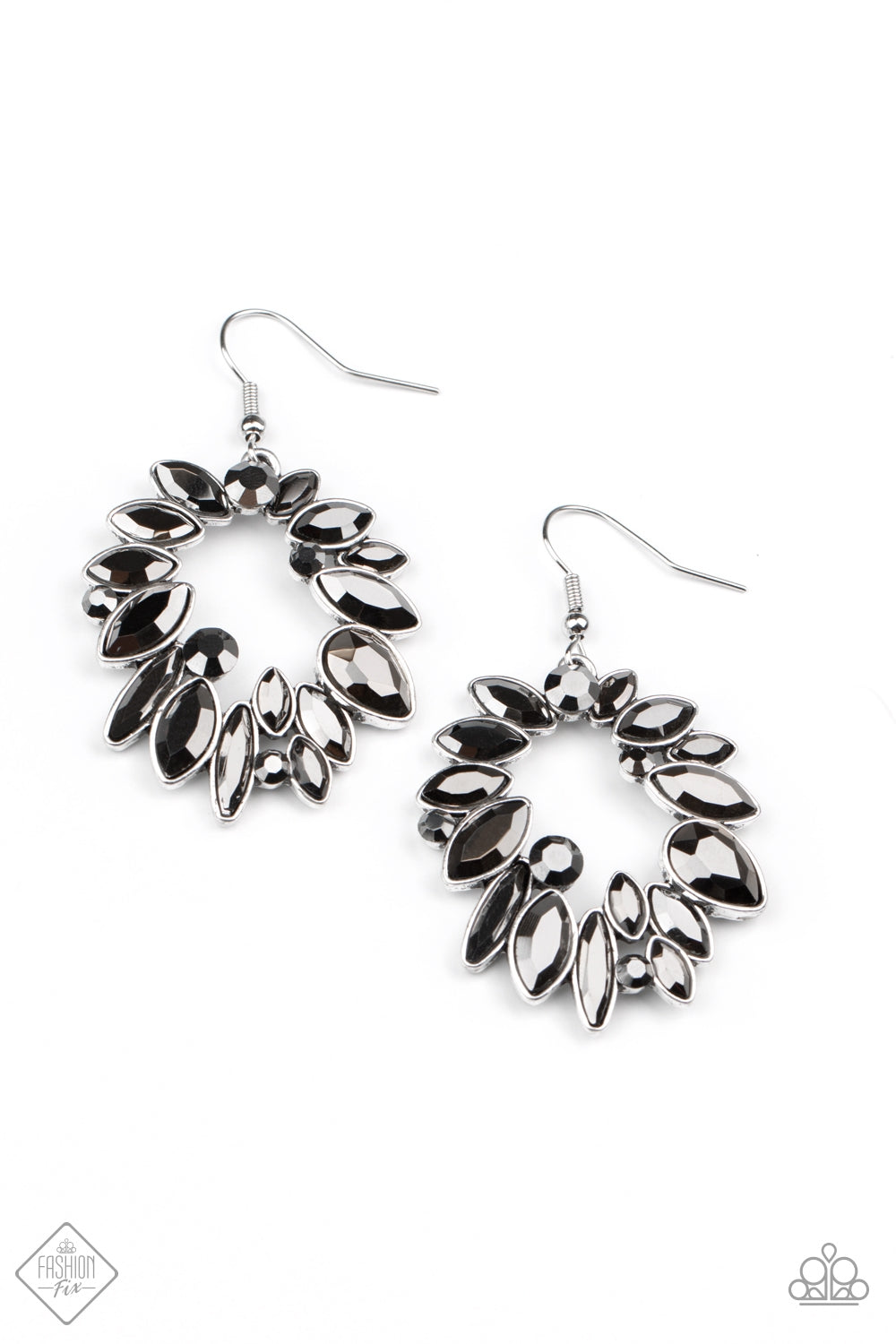 Paparazzi Earring - Try as I DYNAMITE - Silver