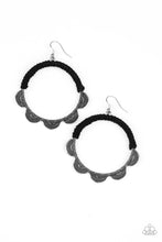 Load image into Gallery viewer, Paparazzi Earring - Tambourine Trend - Black
