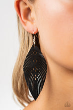 Load image into Gallery viewer, Paparazzi Earring -Wherever The Wind Takes Me - Black
