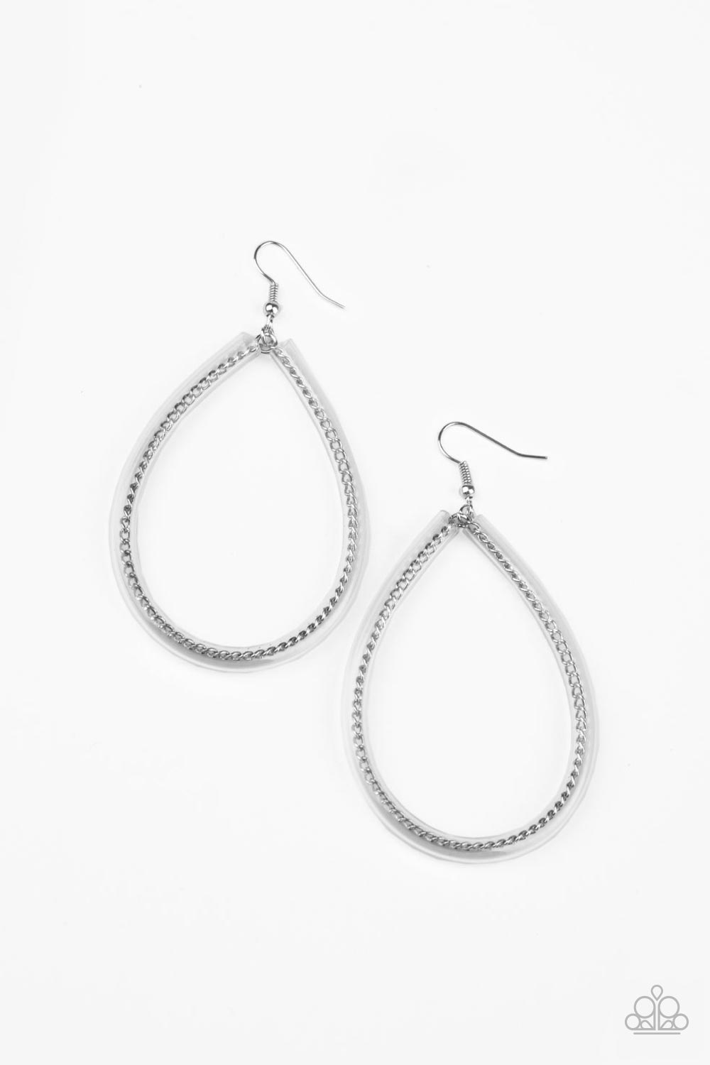 Paparazzi Earring -Just ENCASE You Missed It - Silver