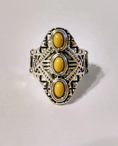 Paparazzi Ring - Mayan Motif - Yellow