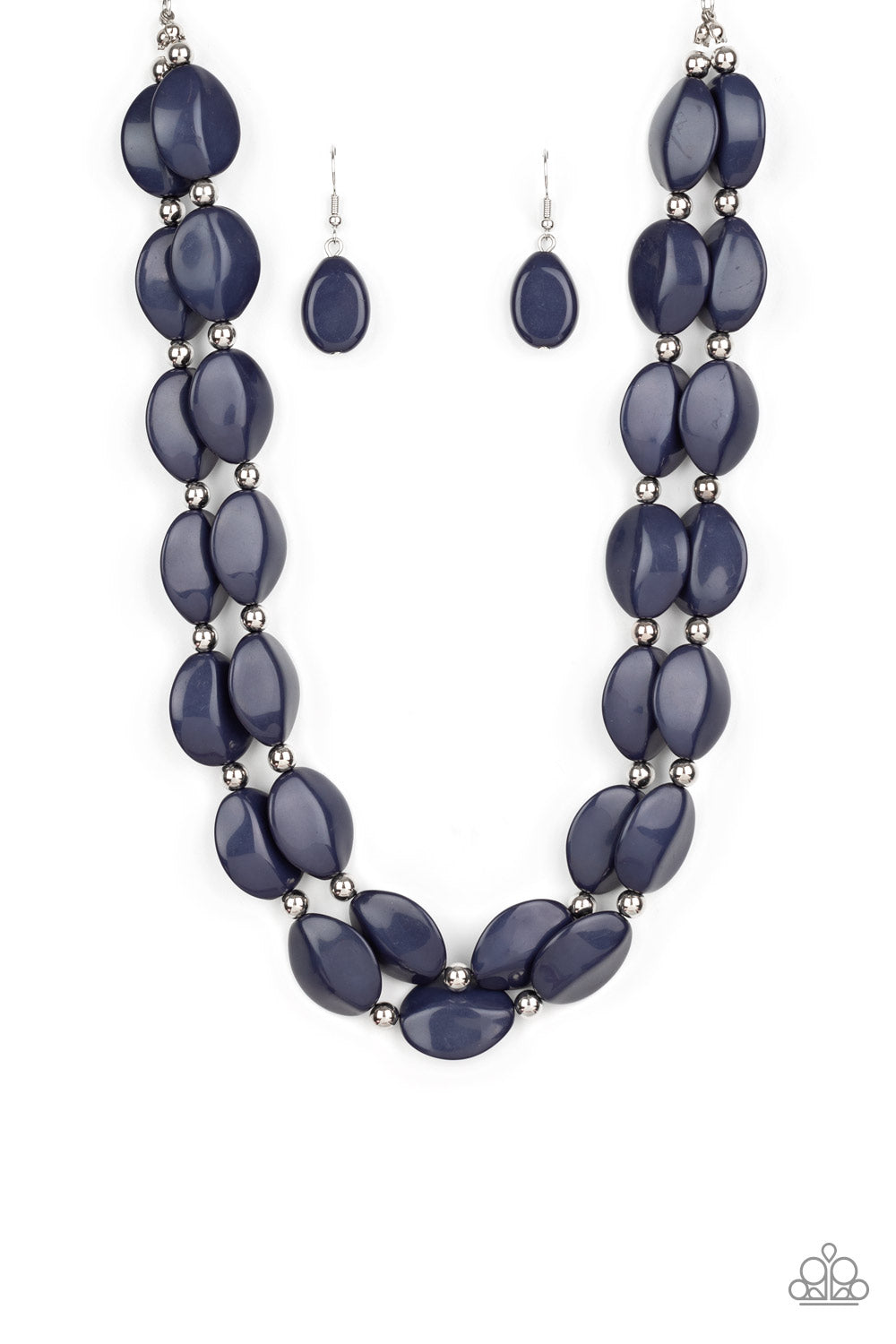 Paparazzi Necklace - Two-Story Stunner - Blue