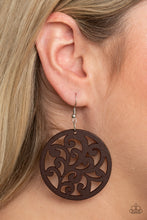 Load image into Gallery viewer, Paparazzi Earring -Fresh Off The Vine - Brown
