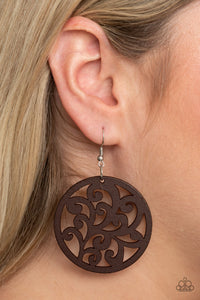 Paparazzi Earring -Fresh Off The Vine - Brown
