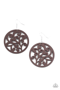 Paparazzi Earring -Fresh Off The Vine - Brown