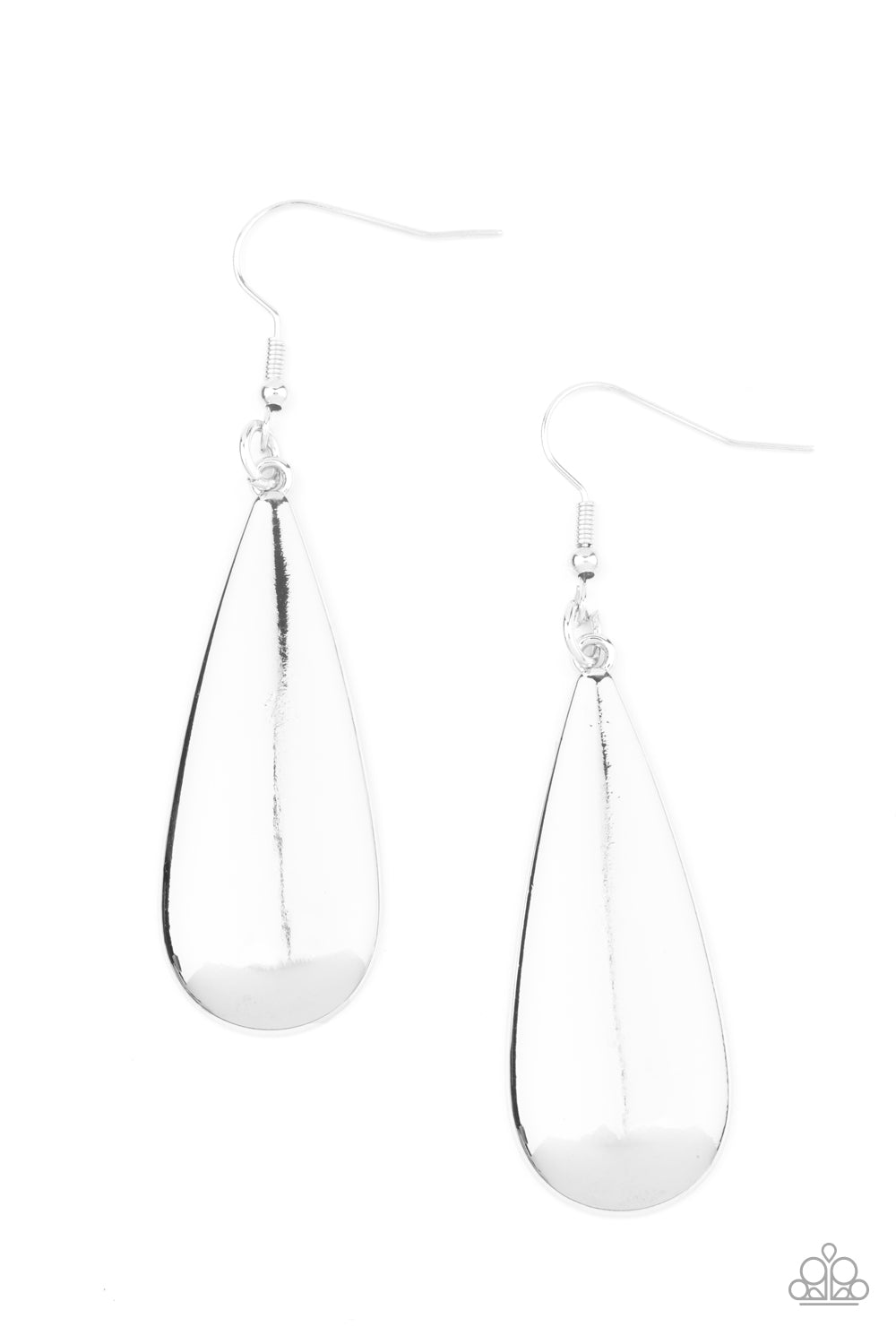 Paparazzi Earring -The Drop Off - Silver