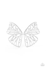 Load image into Gallery viewer, Paparazzi Earring - Butterfly Frills - Silver
