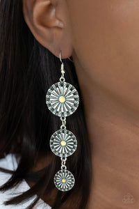 Paparazzi Earring -Festively Floral - Yellow