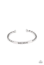 Load image into Gallery viewer, Paparazzi Bracelet - Keep Calm and Believe - Silver
