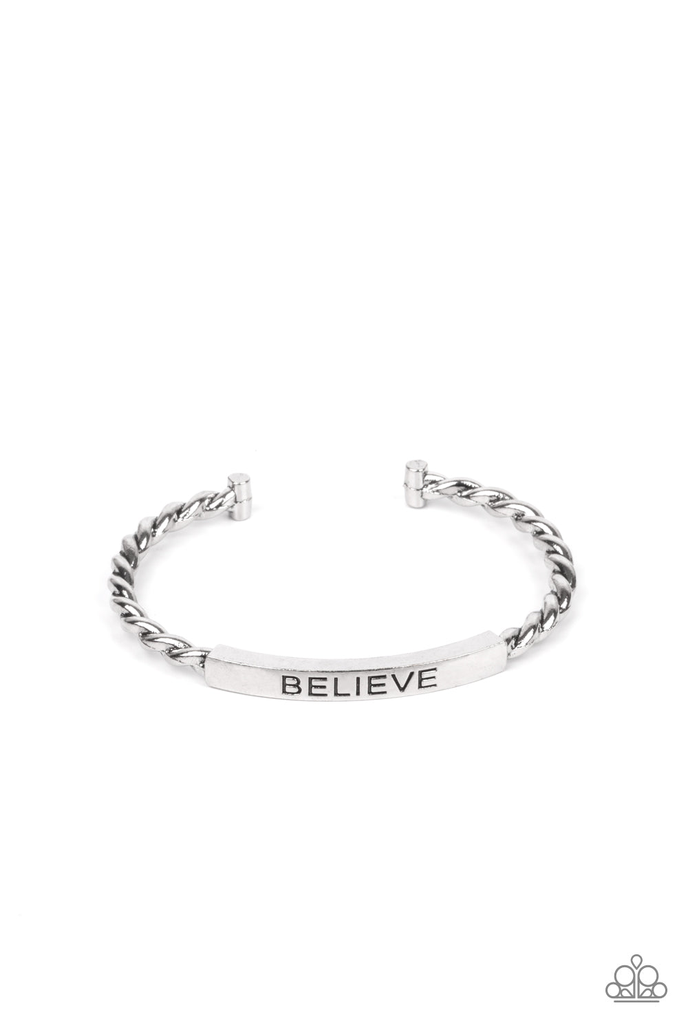 Paparazzi Bracelet - Keep Calm and Believe - Silver