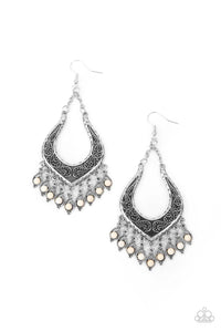 Paparazzi Earring - Sahara Fiesta - White