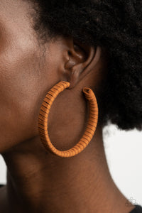 Paparazzi Earring - Suede Parade - Brown