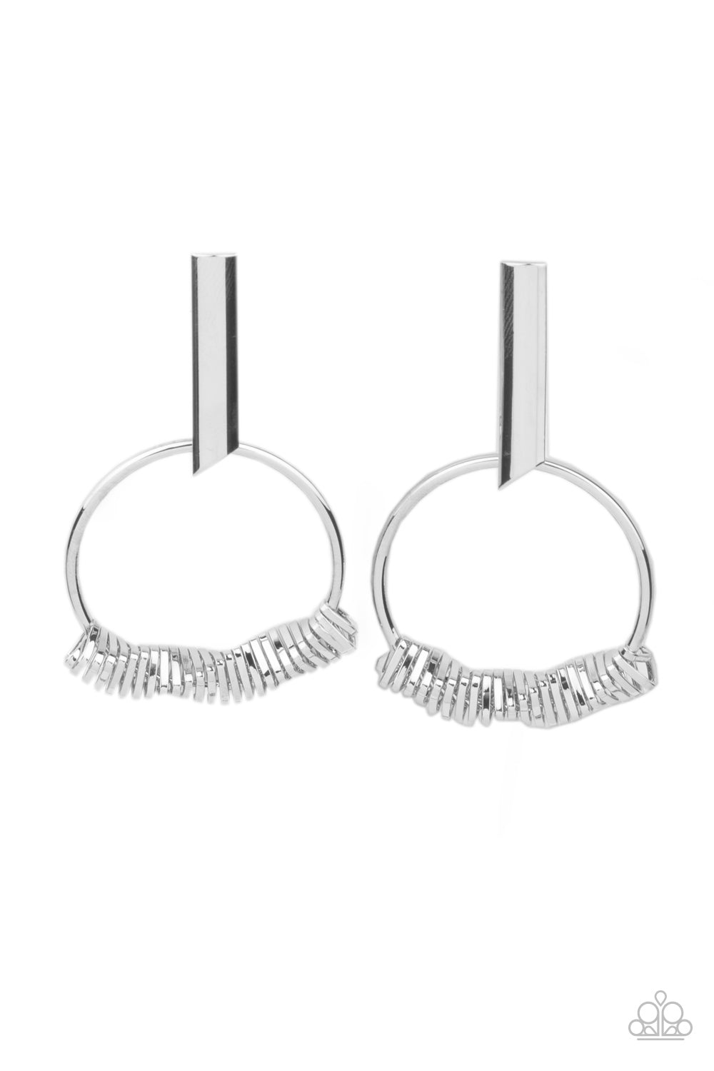 Paparazzi Earring - Set Into Motion - Silver