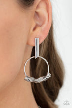 Load image into Gallery viewer, Paparazzi Earring - Set Into Motion - Silver
