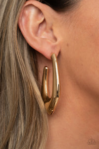 Paparazzi Earring - Find Your Anchor - Gold