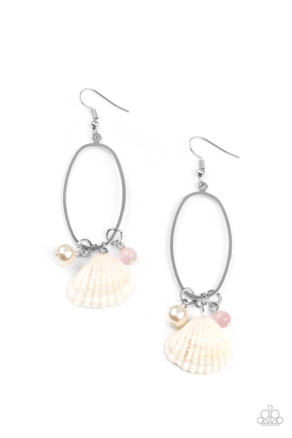Paparazzi Earring -This Too SHELL Pass - Pink