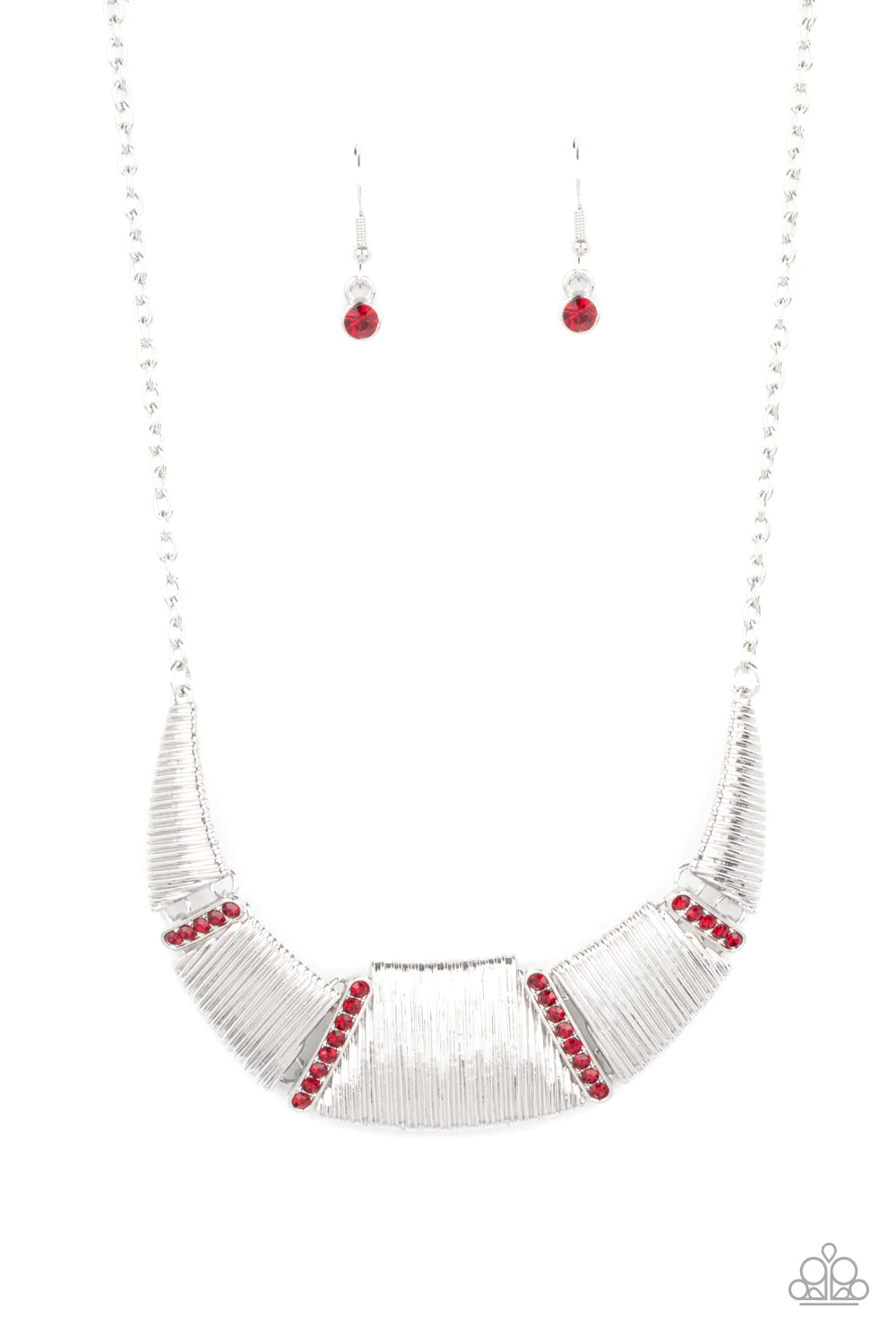 Paparazzi Necklace - Going Through Phases - Red