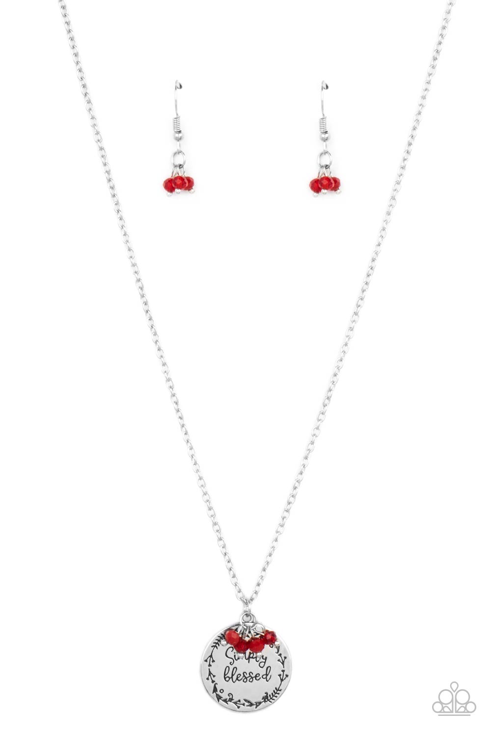 Paparazzi Necklace - Simple Blessings - Red