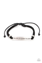 Load image into Gallery viewer, Paparazzi Bracelet - To Live, To Learn, To Love - Black
