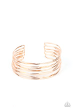 Load image into Gallery viewer, Paparazzi Bracelet - Nerves of Steel - Rose Gold
