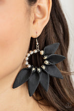 Load image into Gallery viewer, Paparazzi Earring - Flower Child Fever - Black
