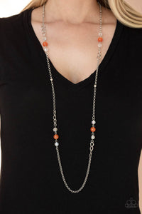 Paparazzi Necklace - Teasingly Trendy - Orange