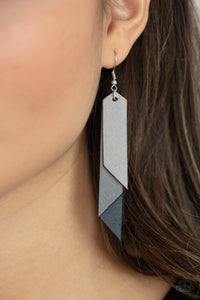 Paparazzi Earring -Suede Shade - Silver
