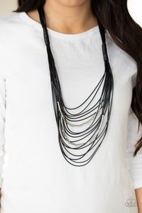 Paparazzi Necklace - Nice CORD-ination - Black
