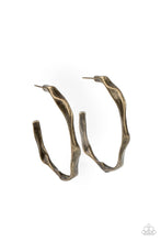 Load image into Gallery viewer, Paparazzi Earring - Coveted Curves - Brass
