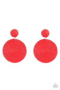 Paparazzi Earring - Circulate The Room - Red