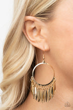 Load image into Gallery viewer, Paparazzi Earring - Radiant Chimes - Gold
