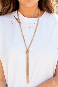 Paparazzi Necklace - KNOT All There - Gold