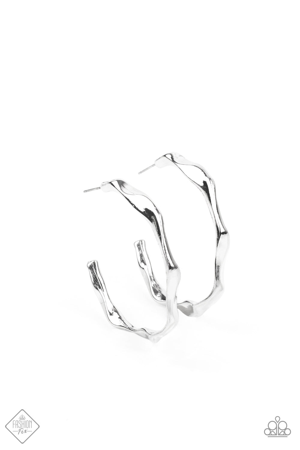 Paparazzi Earring - Coveted Curves - Silver