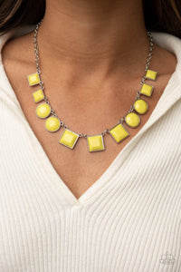 Paparazzi Necklace - Tic Tac TREND - Yellow