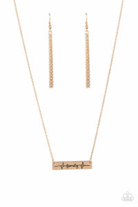 Paparazzi Necklace - Living The Mom Life - Gold