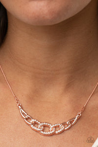 Paparazzi Necklace - KNOT In Love - Copper
