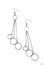 Load image into Gallery viewer, Paparazzi Earring - Demurely Dazzling - Black
