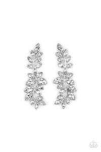 Paparazzi Earring - Frond Fairytale - White