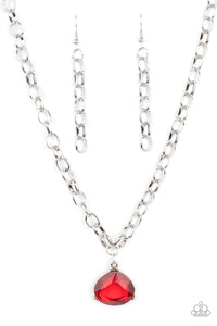 Paparazzi Necklace - Gallery Gem - Red