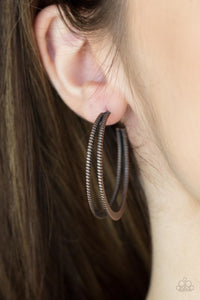 Paparazzi Earring - Rustic Curves - Copper