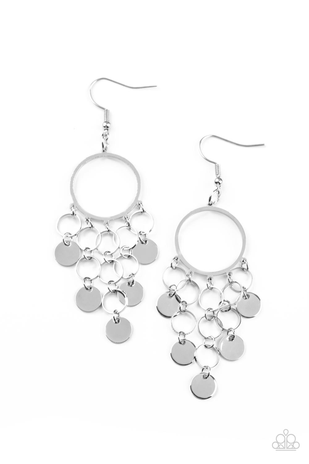 Paparazzi Earring - Cyber Chime - Silver