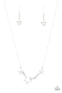 Paparazzi Necklace - Proudly Patriotic - White