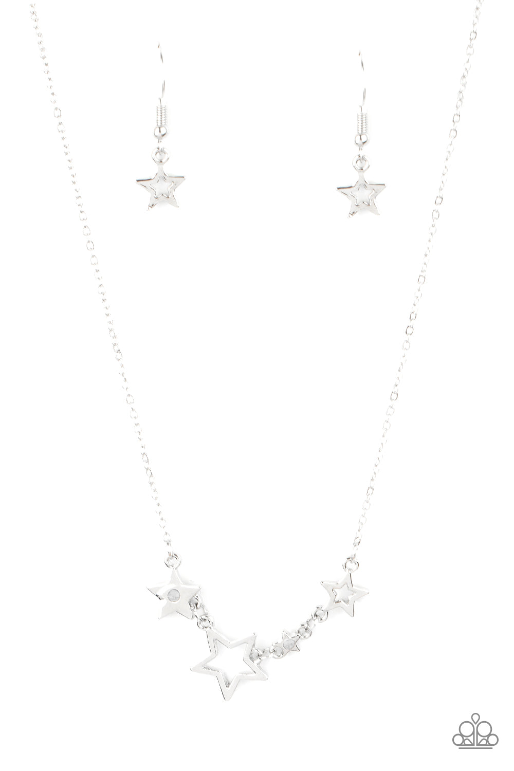 Paparazzi Necklace - Proudly Patriotic - White