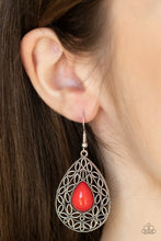 Load image into Gallery viewer, Paparazzi Earring - Fanciful Droplets - Red
