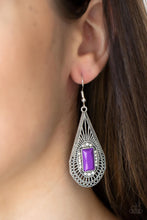 Load image into Gallery viewer, Paparazzi Earring - Deco Dreaming - Purple

