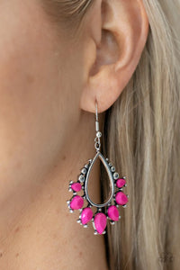 Paparazzi Earring - Flamboyant Ferocity - Pink
