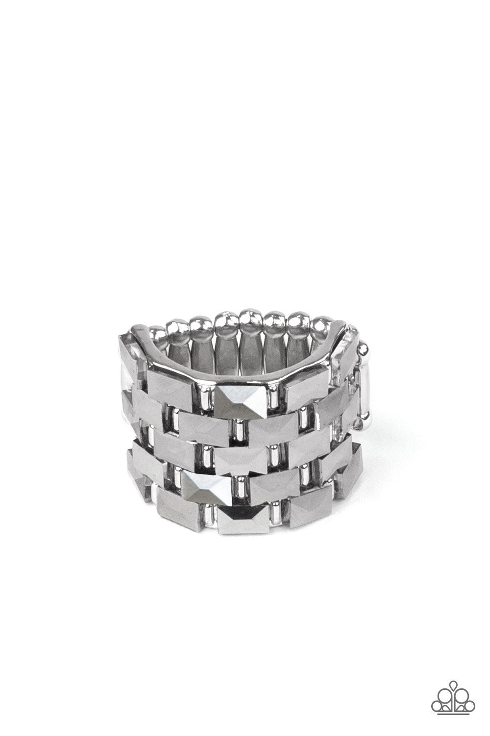 Paparazzi Ring - Checkered Couture - Silver