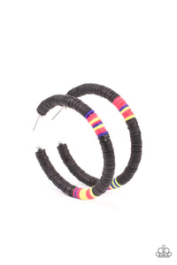 Paparazzi Earring - Colorfully Contagious - Black
