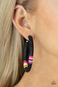 Paparazzi Earring - Colorfully Contagious - Black